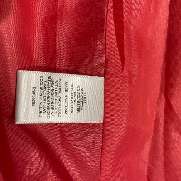NWT Express short trench coat, coral, size M - Picture 13 of 14